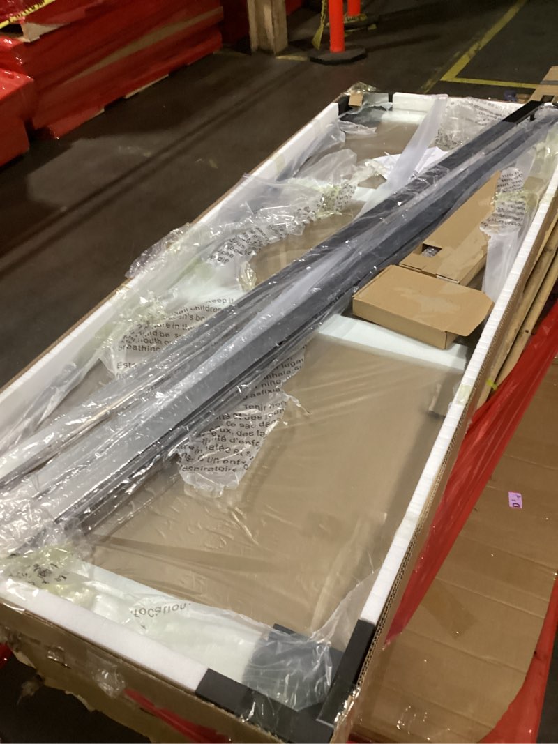 Condition photo showing Good Condition for Frameless Pivot Shower Door 30"-32" W x 72" H, Swing Shower Glass Doors with Nano Explosion-Proof Film Tempered Glass 1/4"(6mm) Reversible Installtion, Brushed Nickel Finish Brushed Nickel 30"-32" W x 72" H