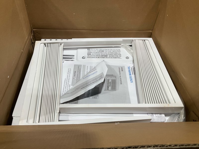 Condition photo showing As Is for Midea 5,000 BTU EasyCool Small Window Air Conditioner - Cool up to 150 Sq. Ft. with Easy-to-Use Mechanical Controls and Reusable Filter, Perfect for Small Bedroom, Living Room, Home Office