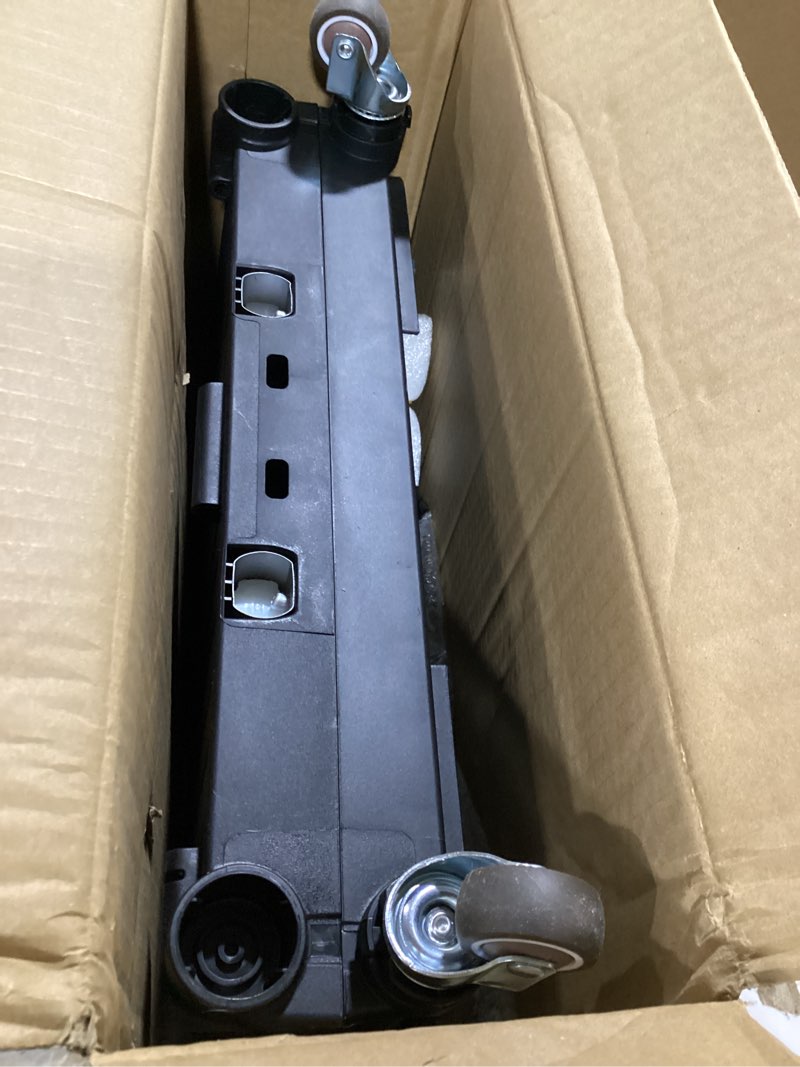 Condition photo showing As Is for Foldable Utility Cart with Stair Climbing Wheels, Collapsible Rolling Crate with Telescoping Handle, Folding Shopping Trolley Handcart Grocery Book File Tool Teacher Storage Basket (Black)