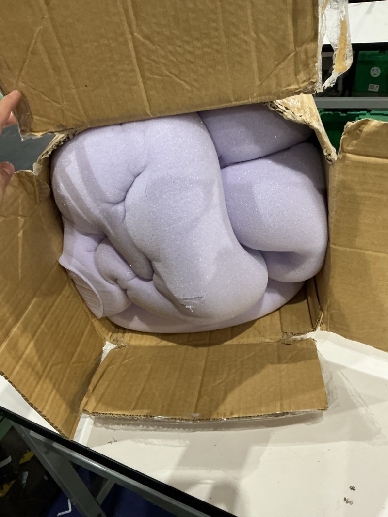 Condition photo showing As Is for 3 inch egg crate full memory foam mattress topper, lavender scent gel infused foam mattress topper for pressure relief, certipur-us certified full bed topper, purple, 54"×75" 3 inch full purple