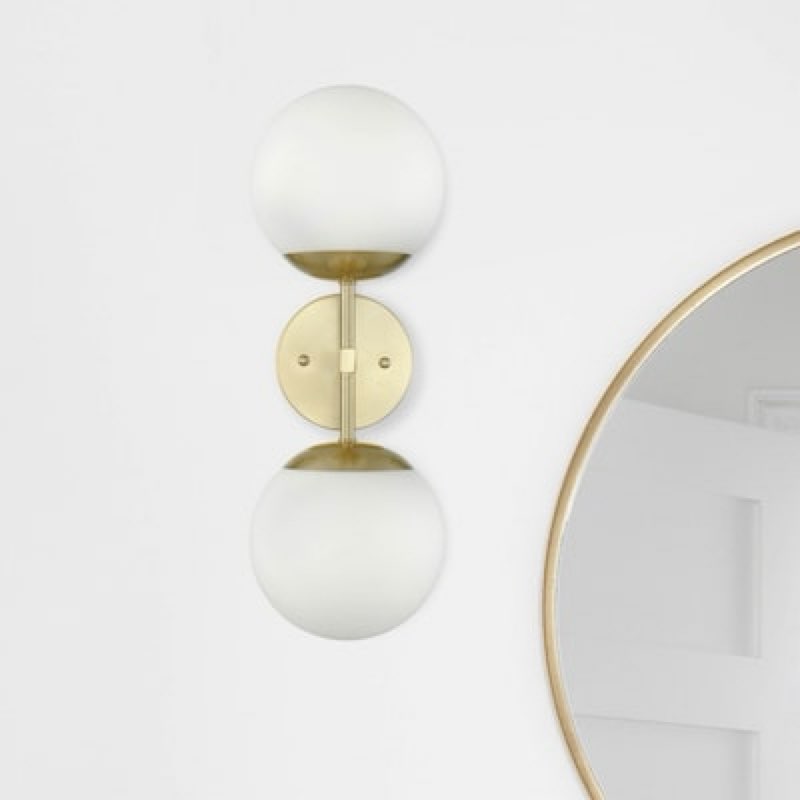 Condition photo showing Good Condition for origin 21 tupelo 5.88-in 2 light brushed gold modern/contemporary bathroom vanity light