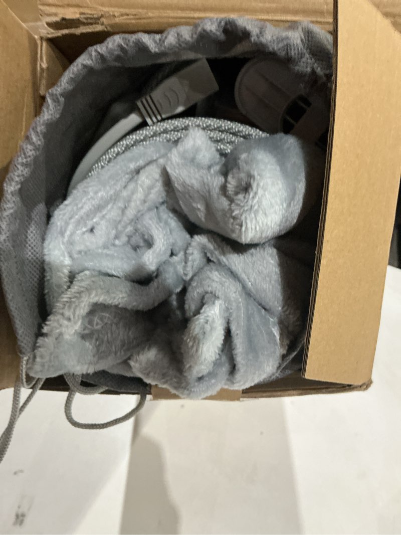 Condition photo showing As Is for Under Desk Heater, Electric Foot Warmer for Office & Home, Quiet Portable Feet Warmer with Heated Floor Mat, Foot heater with Thermostat and Timer Indoor Use for Foot Leg Grey Cylindrical UEMUSI