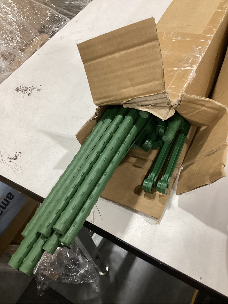 Condition photo showing Good Condition for proworx 36 inch 3 ft plant support garden stakes, sturdy steel plastic coated sticks for outdoor growing climbing, tomato, trees, cucumber, beans 3 ft 25 pack