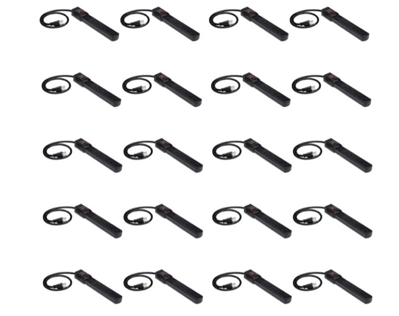 amazon basics surge protector power strip, 6-outlet with 200j protection, 2ft extension cord, rectangle, black (20 pack)