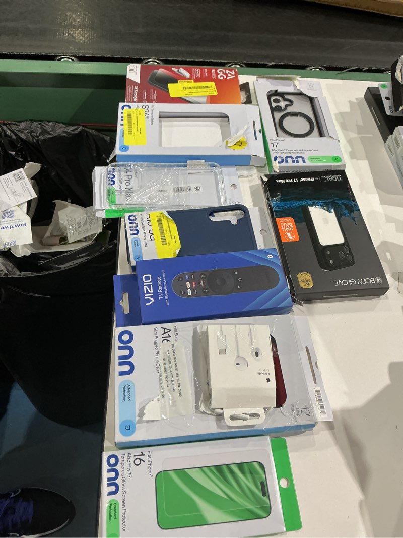 Condition photo showing As Is for assorted cellphone/tablet/laptop case covers & accessories