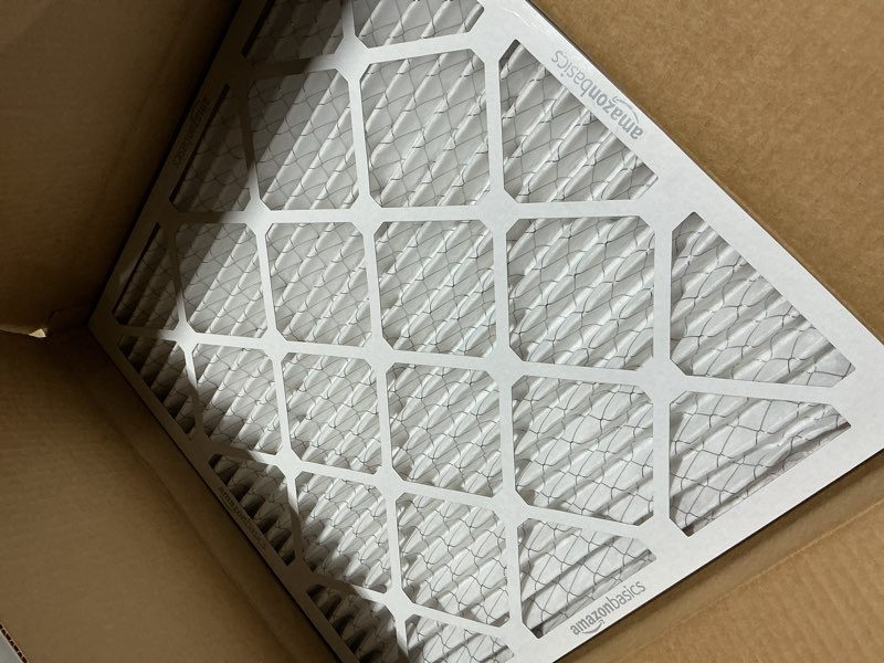 Condition photo showing Good Condition for Amazon Basics 20x20x1 Air Filter 4 Pack, MERV 11 AC Furnace Filters (Actual Size: 19.75 x 19.75 x .75) 20x20x1 Merv 11