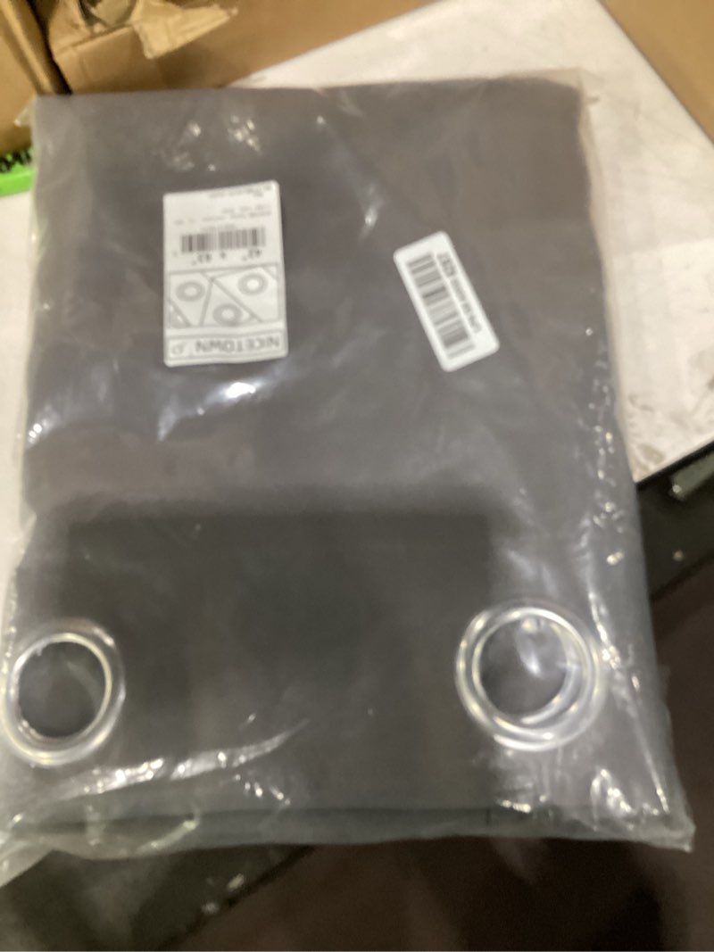 Condition photo showing New/Like New for nicetown thermal insulated grommet blackout curtains for bedroom (2 panels, w42 x l63 -inch, grey) grey 42"w x 63"l (pack of 2)