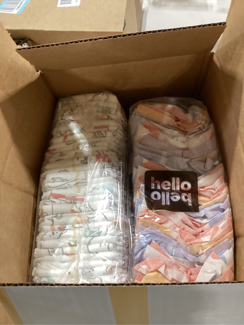 Condition photo showing New/Like New for hello bello premium diapers size 3, capital critters & get in the groove designs, 66ct club box size 3 capital critters & get in the groove