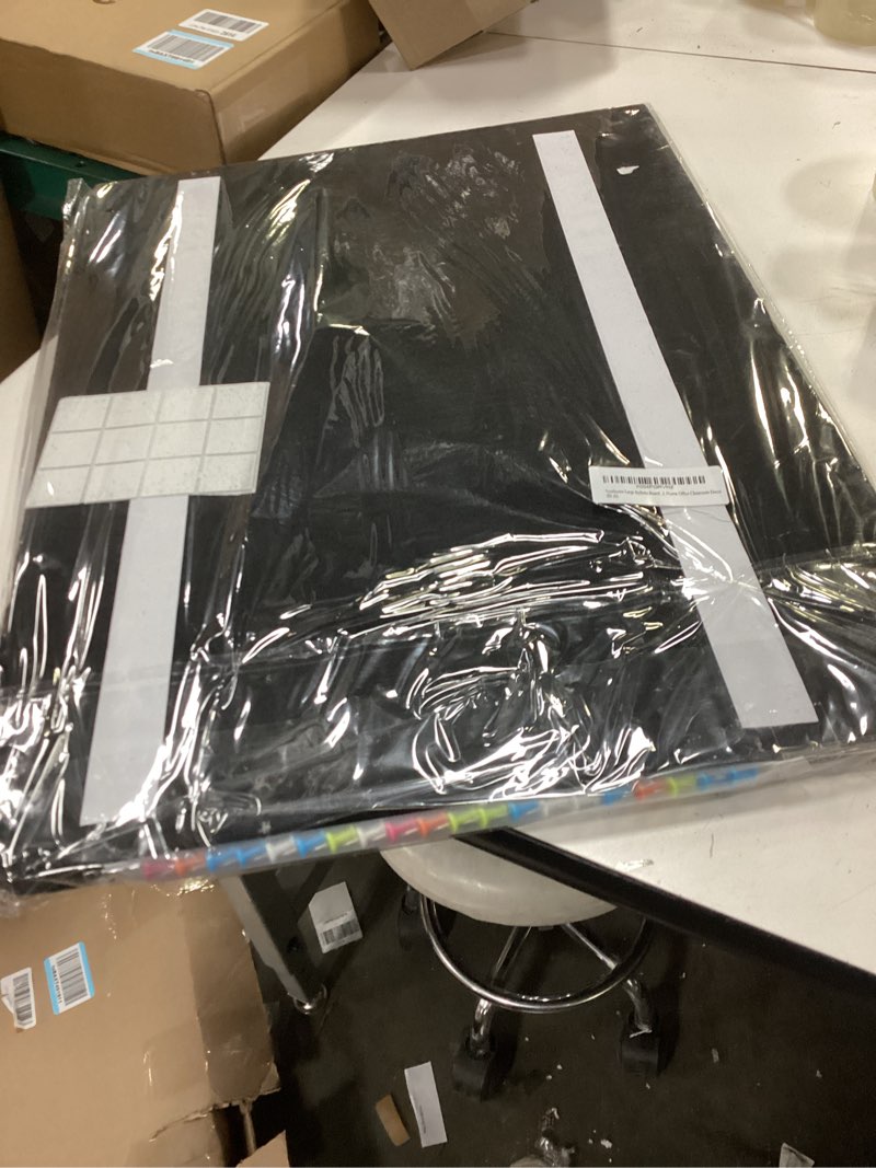 Condition photo showing Good Condition for Large Bulletin Board - Foldable 36x24 Inches Cork Board Alternative with 20 Push Pins, 3' x 2' Self-Adhesive Felt Bulletin Board for Wall, Home Office Classroom Decor