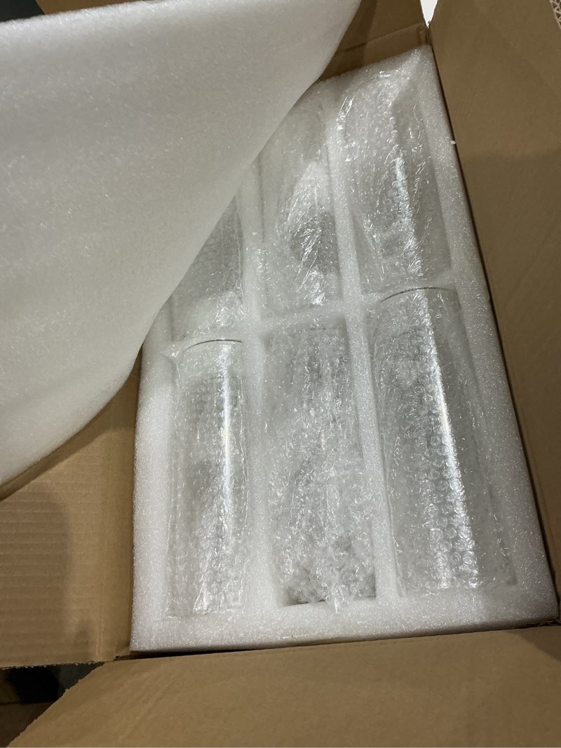 Condition photo showing New/Like New for hewory glass cylinder vases for centerpieces: 7“+6" tall 12pcs clear small bud vases for flowers wedding party table decoration - skinny hurricane candle holders for floating candles