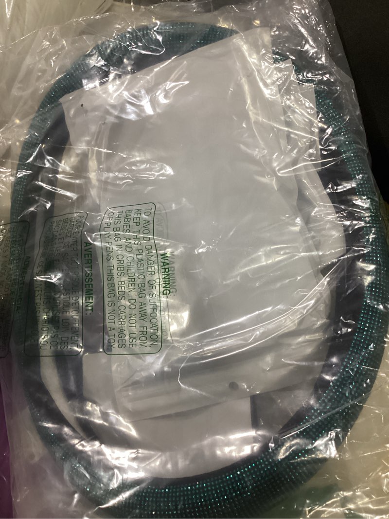 Condition photo showing Good Condition for tobequeen steering wheel cover set 15 inch,7 pack crystal rhinestone diamond bling green car accessories set,seat belt cushion, gear shifter cover,car bling ring, cup coaster,green h-green