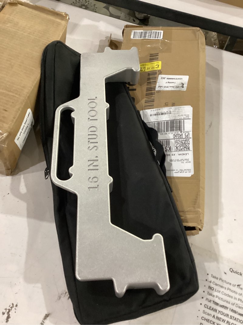 Condition photo showing Good Condition for 16 inch framing tool with storage bag, framing stud layout tool, 16'' on-center precision wall stud framing tool, stud framing spacer tool – elevate your framing efficiency