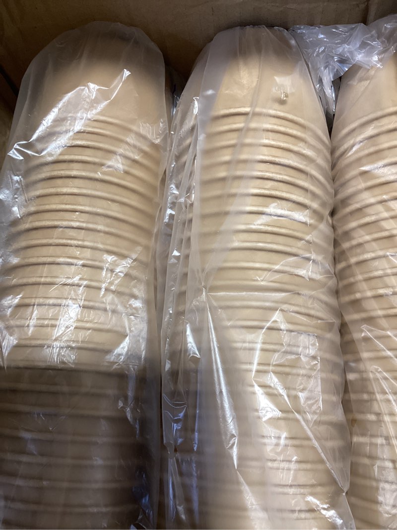 Condition photo showing New/Like New for Fulmoon 200 Pack Paper Soup Containers with Lids Disposable Kraft Paper Food Storage Containers with Vented Lids Dessert Ice Cream Bowls Soup Cups for Microwavable Freezer Restaurants, 8oz