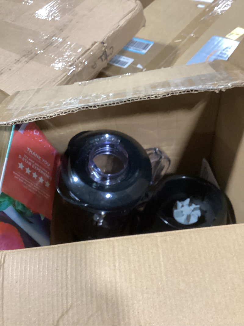 Condition photo showing As Is for black+decker crush master blender, 10-speeds with stainless steel blades, black, bl2010bp plastic