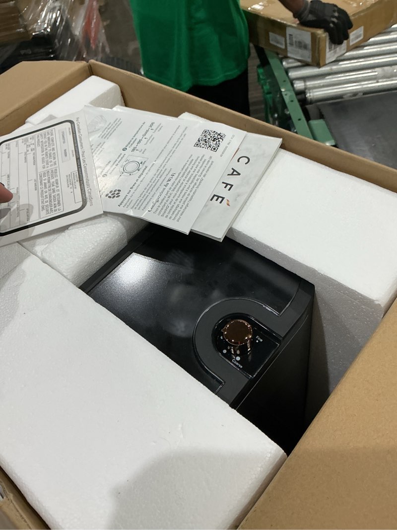 Condition photo showing As Is for café specialty grind and brew coffee maker, single-serve option, 10-cup thermal carafe, wifi enabled technology, smart home kitchen essentials, sca certified, barista-quality brew, matte black 10-cup matte black