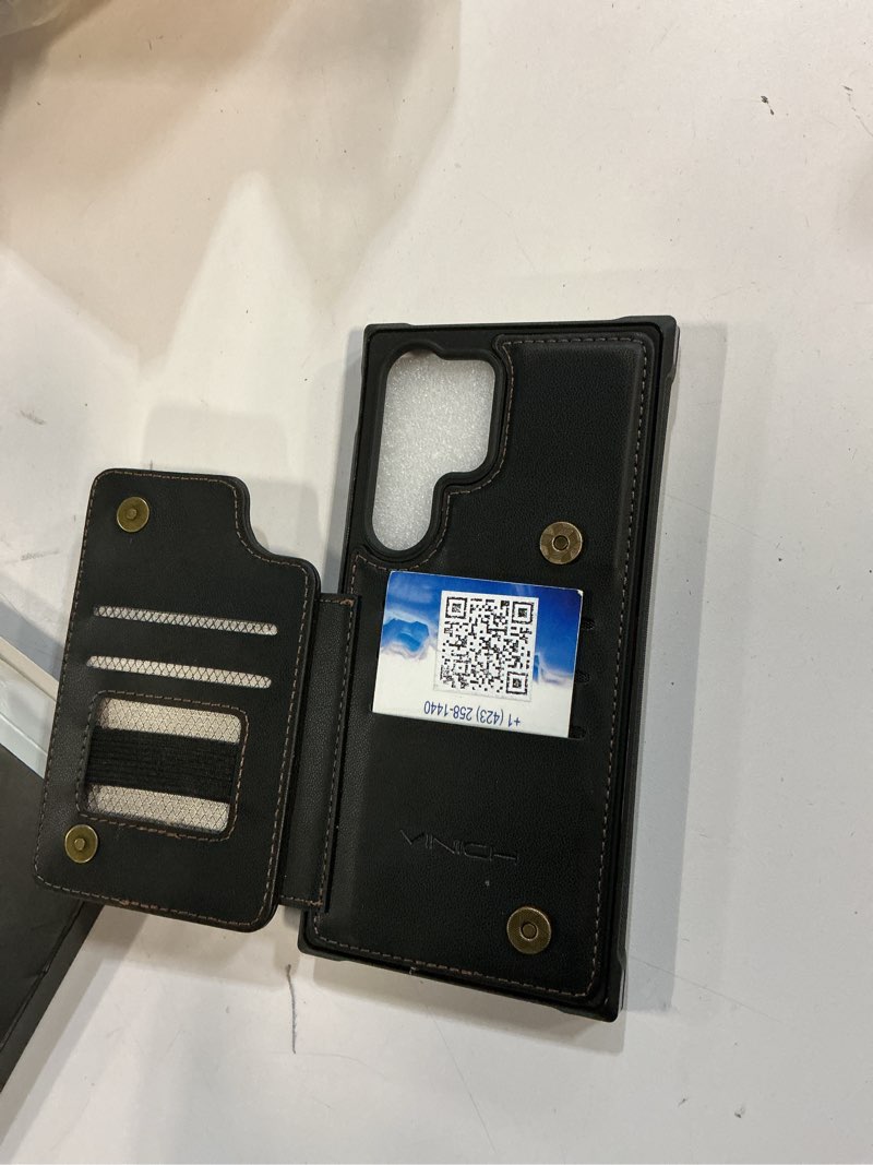 Condition photo showing Good Condition for Vinich for Samsung Galaxy S24 Ultra Wallet Case with Card Holder, RFID Blocking Credit Slots Kickstand Shockproof Phone Cover Fit for Galaxy S24 Ultra 6.8" Black for Samsung Galaxy S24 Ultra - 6.8'' Black