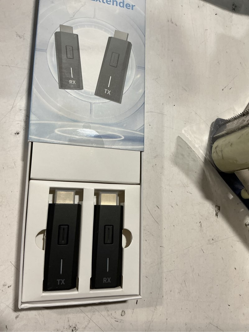 Condition photo showing Good Condition for 2026 upgraded wireless hdmi transmitter and receiver 328ft/100m, 4k decode 1080p output, plug & play portable 2.4g/5g, wireless hdmi extender kit to monitor from laptop/pc/projector/tv box