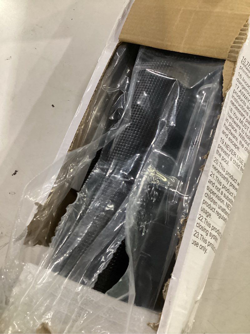 Condition photo showing Good Condition for reinforced 42" tall retractable dog gate, 155" extra long retractable baby gate with support rods - prevent crawling under, indoor/outdoor retractable gate extra tall baby gate retractable fence/black black (42" tall x 155" wide)
