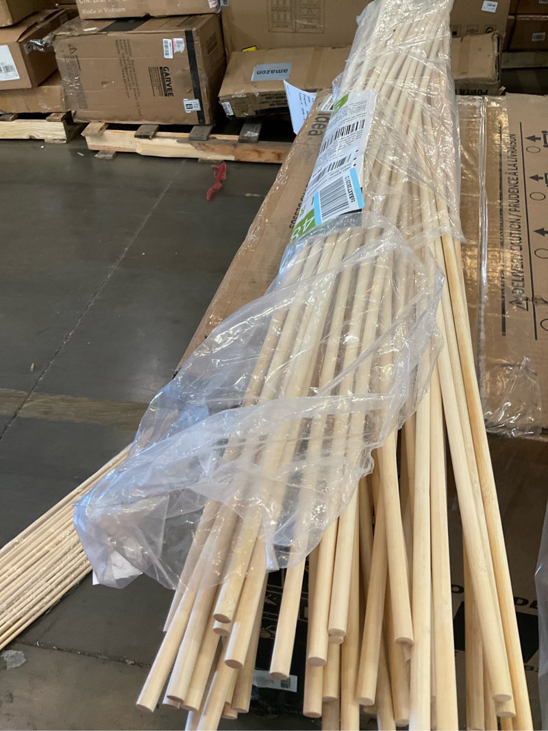 Condition photo showing As Is for hopelf 50pcs bamboo dowel rods - 3/8 x 48 inch, craft sticks, cylindrical, pack of 50 3/8" x 48" 50