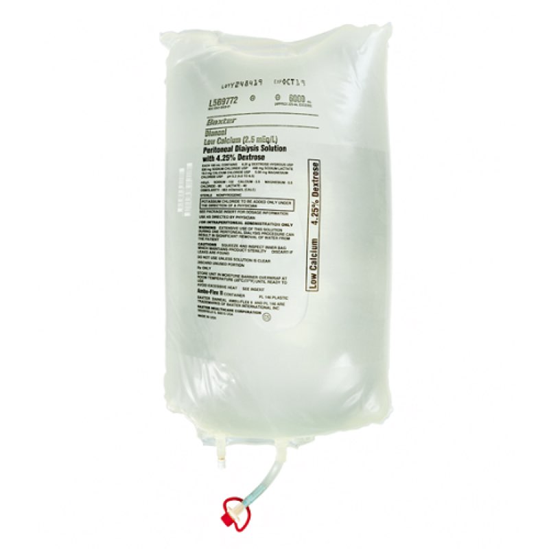 Dianeal low calcium 4.25%Dezzperritoneal dialysis sonl set of 2) 