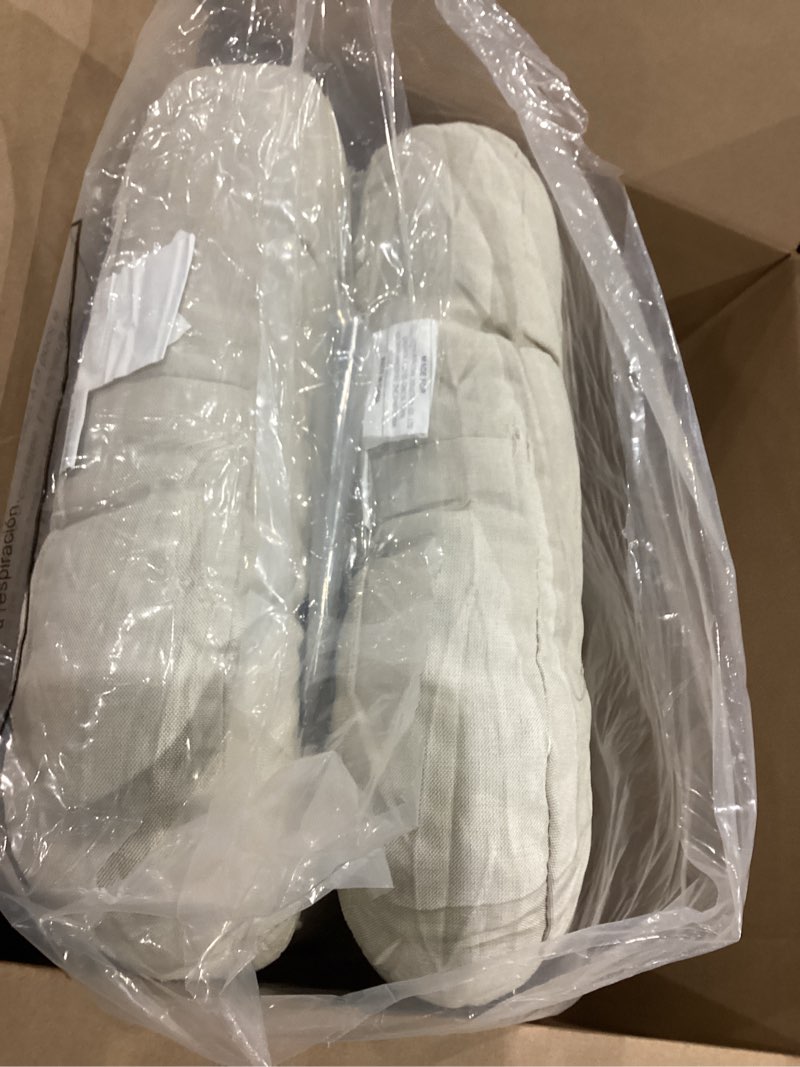 Condition photo showing Good Condition for similar not eact     chair cushions set of 2,tufted shredded memory foam chair pads, non-slip seat cushions with removable cover, 2 pack,beige beige 2