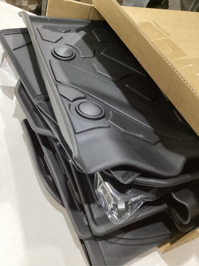 Condition photo showing New/Like New for Floor Mats for Ford Bronco 2021-2026, All Weather Floor Mats Trunk Cargo Liner with Backrest Protectors and Door Sill Guards Accessories, Full Coverage Set (Fit 4 Door Models) For Ford Bronco | 2021-2026