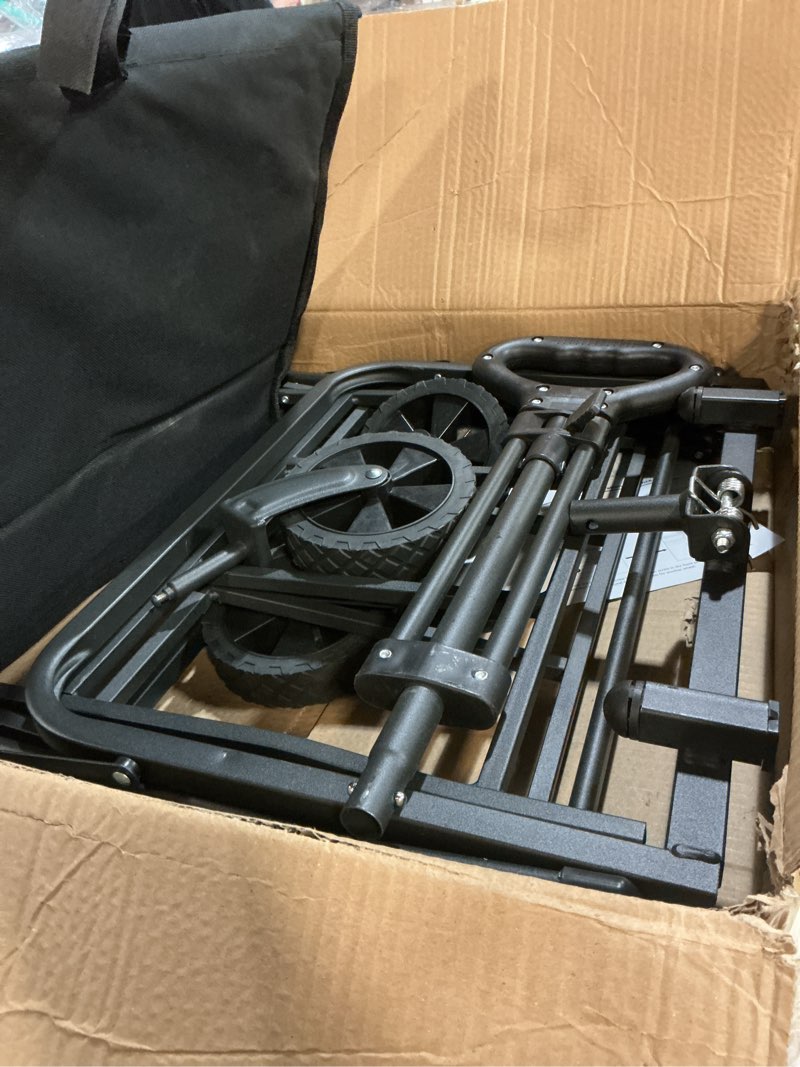 Condition photo showing Good Condition for InBrave Collapsible Wagon Cart Foldable Beach Wagon with All-Terrain Wheels - 380 LBS Heavy Duty Grocery Cart for Shopping, Beach, Camping, Sports, Garden (Black)