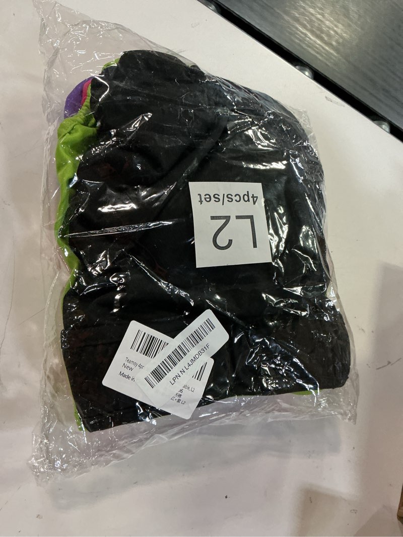 Condition photo showing New/Like New for teamoy 4pcs washable female dog diapers, reusable doggie diaper wraps for female dogs, super-absorbent and comfortable, l2 l2 (pack of 4) black+ purple+ green+ rose red (4pcs)