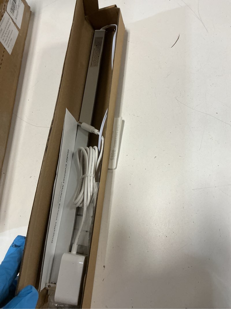 Condition photo showing New/Like New for Under Cabinet Lighting LED Motion Sensor Lights Plug in Indoor, 16 inch 500LM 12V Under Counter Super Bright Ultra Thin Magnetic for Kitchen/Closet/Hallway/Toilet/Garage(Cool White/6000K) Cool White/6000K 1 Pcs