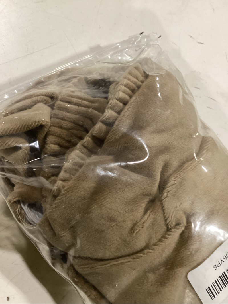 Condition photo showing Good Condition for H.VERSAILTEX Real Velvet Plush 1 Piece Form Fit Stretch Rectangle Folding Storage Covers Ottoman Slipcovers Removable Footstool Protect Footrest Covers Elastic Bottom, Machine Washable(Large, Camel) Rectangle?Large Camel