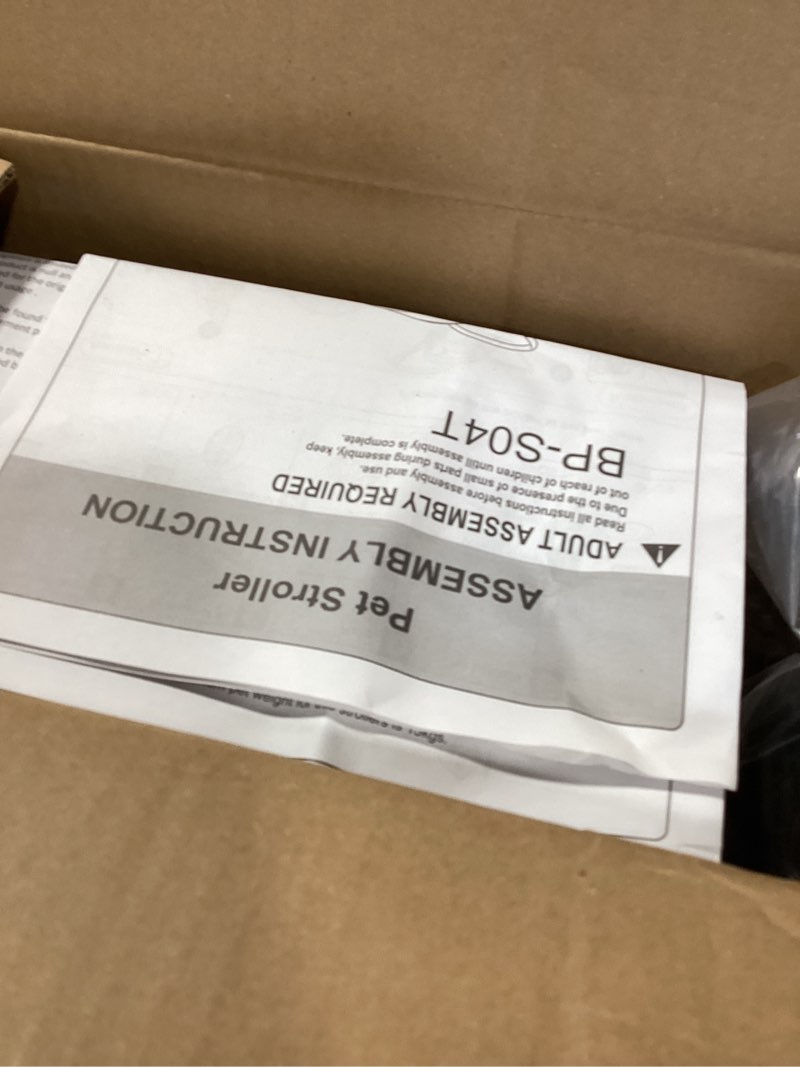 Condition photo showing New/Like New for New Black Pet Stroller Cat Dog Cage 3 Wheels Stroller Travel Folding Carrier T13