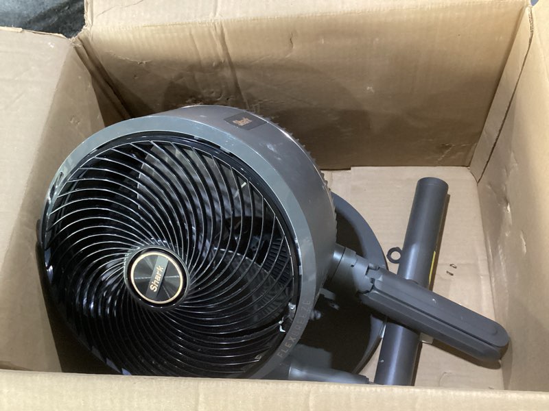 Condition photo showing As Is for Shark FlexBreeze Fan - Indoor & outdoor oscillating fan, pedestal & tabletop, corded & cordless portable fan with outdoor InstaCool misting attachment - FA222 FlexBreeze w/ Misting tool - Grey, NOT TESTED, AS IS