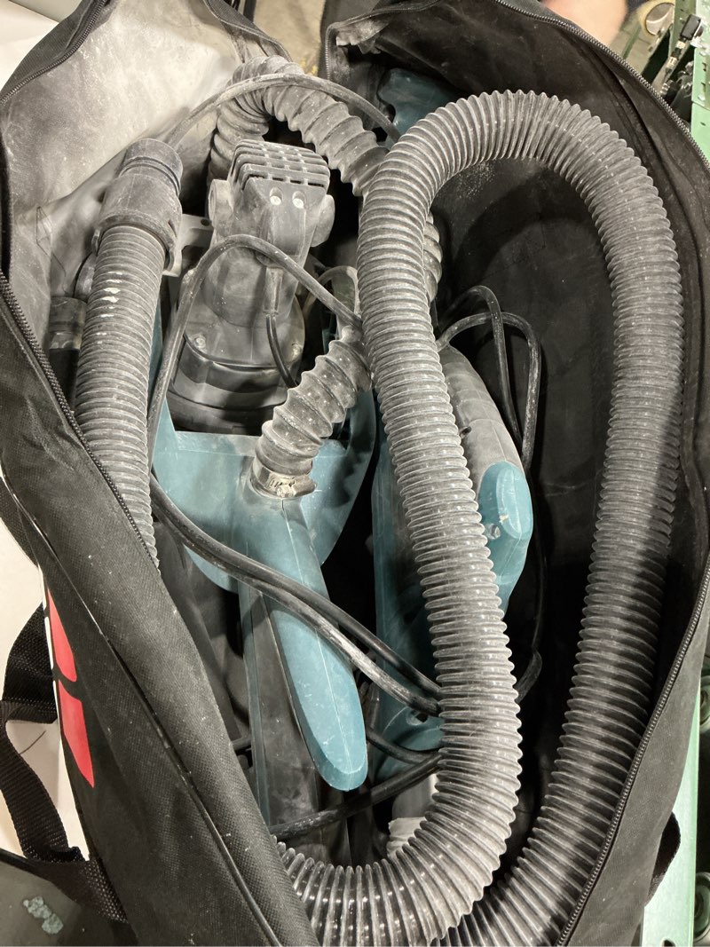 Condition photo showing As Is for NEU MASTER Electric Drywall Sander - Variable Speed Pole With Vacuum, 900-1800RPM Foldable Ceiling Sander, 12 Sanding Discs, LED Light, Extendable Handle, Dust Bag and Hose