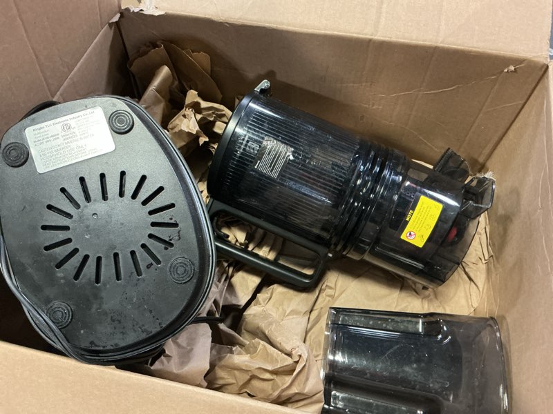 Condition photo showing As Is for Cold Press Juicer, Juicer Machines with 5.3" Wide Feed Chute, Slow Masticating Juicer for High Yield with Whole Fruits and Vegetables, Easy to Clean, Easy to Assemble (Black)