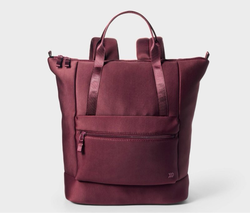 faux neoprene backpack tote - all in motion™ - maroon