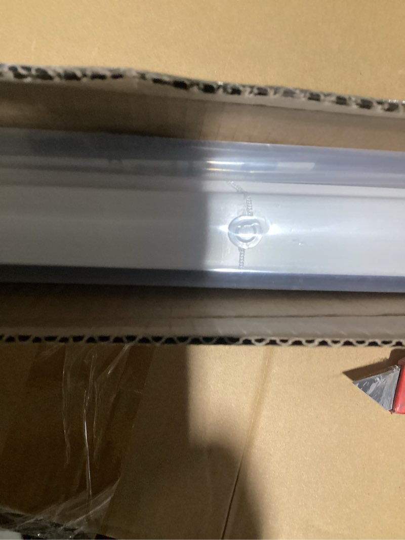 Condition photo showing New/Like New for LazBlinds No Tools No Drill Cordless 1" Vinyl Mini Blinds, 100% Privacy S-Curve Blinds for Indoor Windows, Room Darkening Horizontal Window Blinds and Shades for Home, 23" W x 36" H, White White 23" W x 36" H