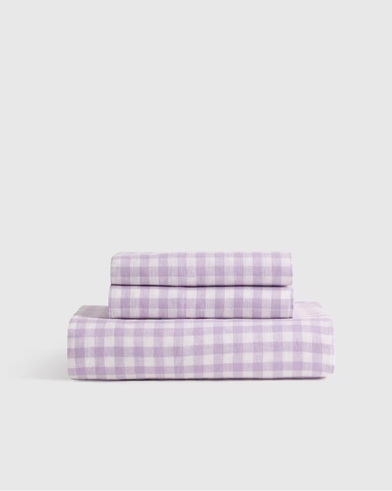 european linen gingham fitted sheet set twin