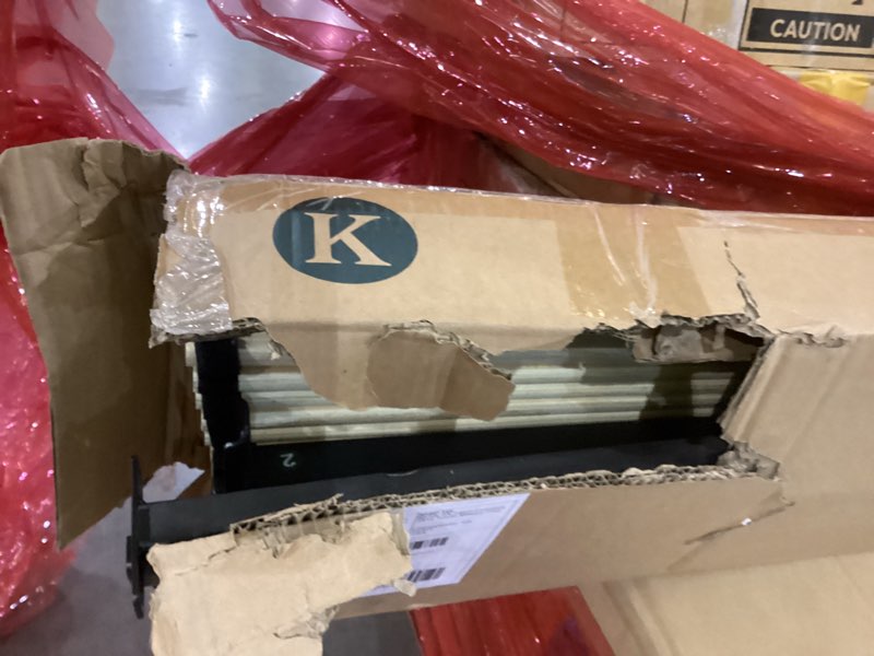 Condition photo showing As Is for Zinus Deepak Easy Assembly Wood Slat 1.6 Inch Bunkie Board, Bed Slat Replacement, King King Wood Slat