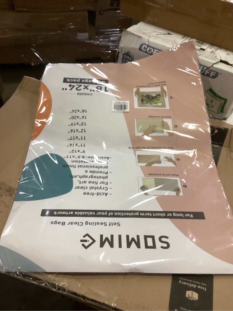 Condition photo showing New/Like New for Somime 50 Pack Acid-Free Crystal Clear Sleeves Storage Bags for 18x24 Art Prints/Pictures/Photos/Framing Mat Mattes (Bag Size: 18 1/2"x24 2/5")