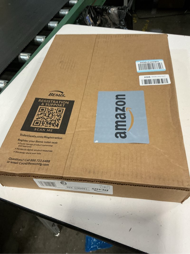 Condition photo showing New/Like New for Bemis Elongated Enameled Wood Toilet Seat in Biscuit with Easy•Clean? Hinge