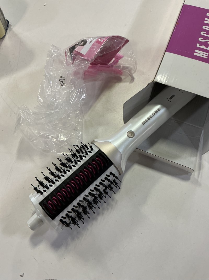 Condition photo showing As Is for 4-in-1 Ionic Hair Dryer Brush - High-Speed Blow Dryer Brush with Heated Comb, Fast Heating Hot Air Straightener for Smooth, Frizz-Free Blowouts, Easy Salon-Style for All Hair Types