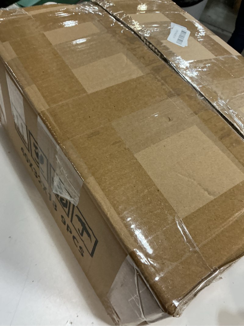 Condition photo showing Good Condition for Set of 9 Cake Stands Metal Cupcake Stand Set Multiple Styles Candy Fruit Display Tower Dessert Plate Cake Serving Tray for Birthday Party Wedding Anniversary Baby Shower Engagement (Gold)