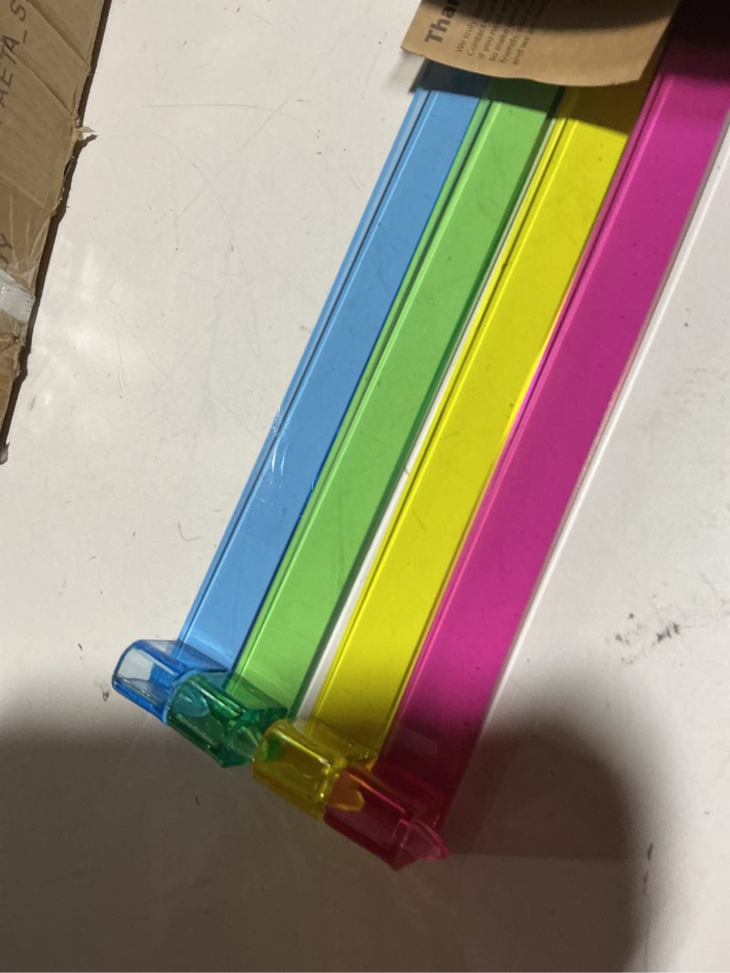 Condition photo showing Good Condition for yellow mountain imports american mahjong tile pushers - set of 4, 18-inch multi-color acrylic mahjong pushers