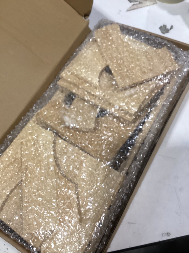 Condition photo showing As Is for Bamboo Pots and Pans Organizer under Cabinet, Expandable Pot lid Holder Rack and cutting board organizer, Adjustable Bakeware Cookie Sheet Tray for Kitchen Storage