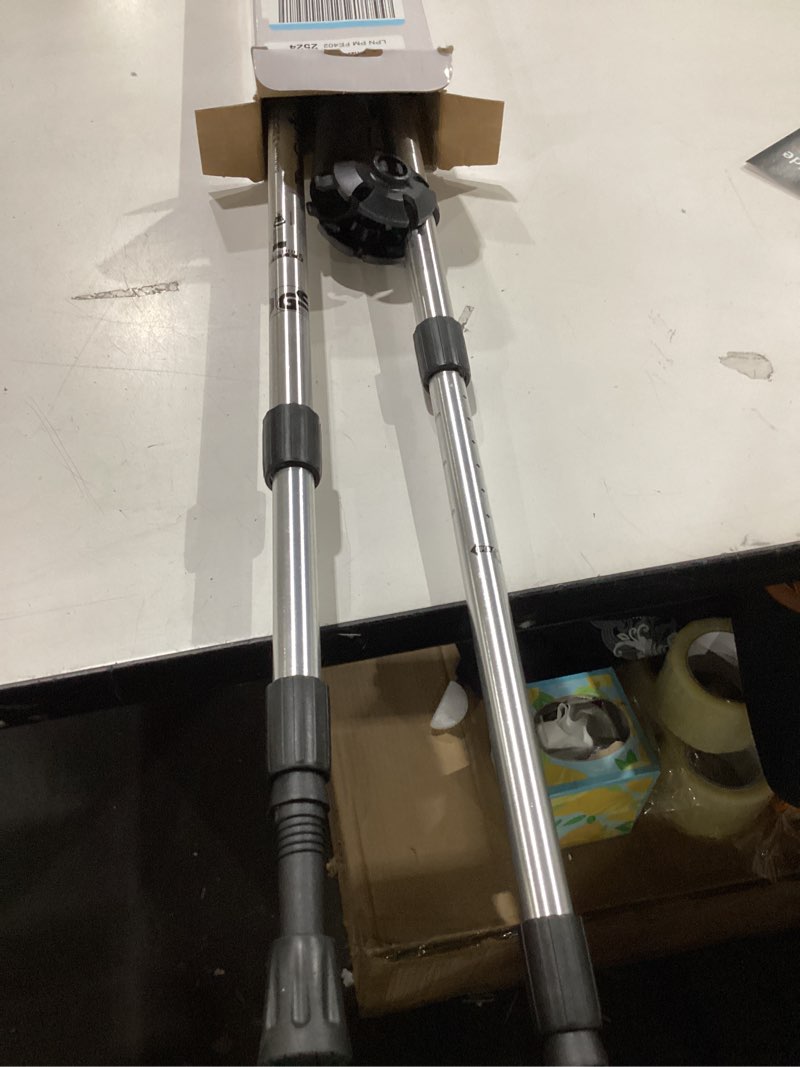Condition photo showing New/Like New for TheFitLife Nordic Walking Trekking Poles - 2 Sticks with Anti-Shock and Quick Lock System, Telescopic, Collapsible, Ultralight for Hiking, Camping, Mountaining, Backpacking, Walking, Trekking Silver