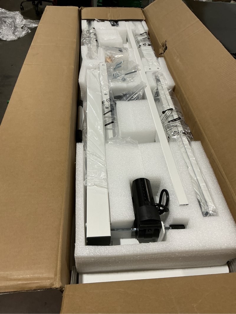 Condition photo showing New/Like New for veken standing desk, white, 55×23.6 inch | height adjustable sit stand up computer tables for home office, study , writing, suit students, employees and group work 55×23.6 inch white