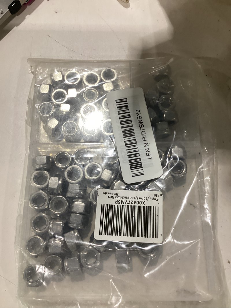 Condition photo showing Good Condition for 70 pack 5/16"-18 inch lock nuts,304 (a2-70) stainless steel nylon insert locknuts,standard inch thread nylock nuts for bolts