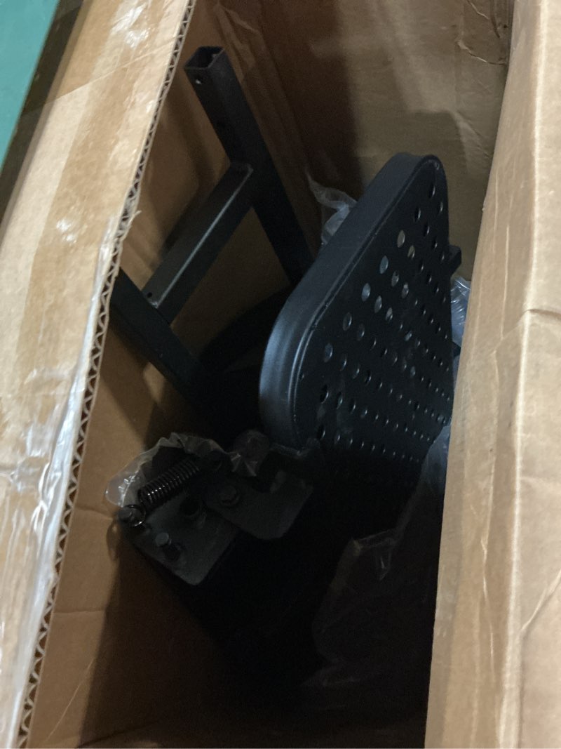 Condition photo showing As Is for foldable golf cart rear seat bag holder rack & safety grab bar combo, universal fit club car ezgo yamaha (2+2)/(4+2) passenger golf cart with foot rest, easy install, saves space