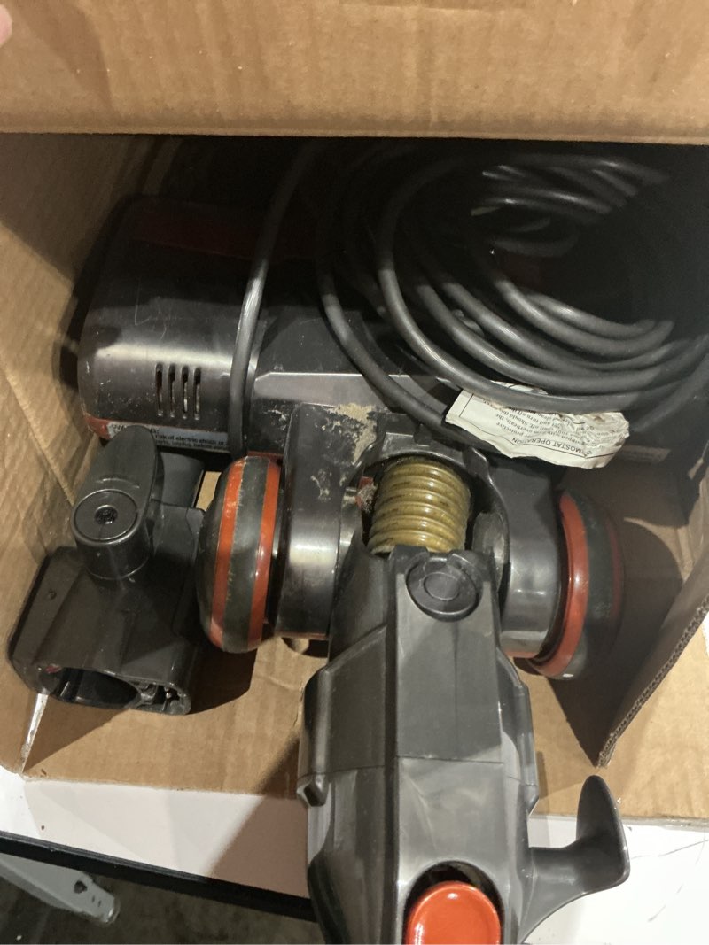 Condition photo showing As Is for (used, missing pieces)shark rocket ultra-light corded bagless vacuum for carpet and hard floor cleaning with swivel steering (hv301), gray/orange