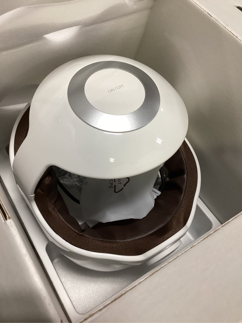 Condition photo showing Good Condition for breo idream5s electric head massager, eye & neck massage helmet with heat, kneading, pressure, app control scratcher for relax black